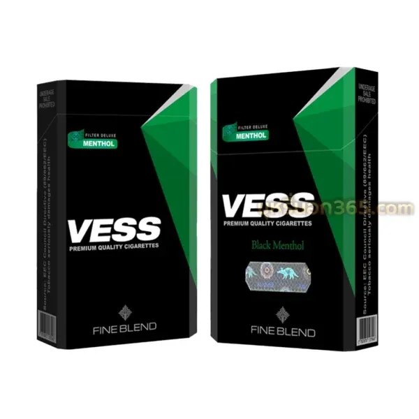 บุหรี่นอก Vess Black Menthol (ซองแข็ง)