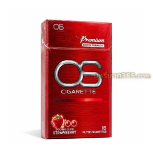 บุหรี่นอก โอเอส OS หวานเย็น กลิ่นสตรอเบอร์รี่ (2 เม็ดบีบ)