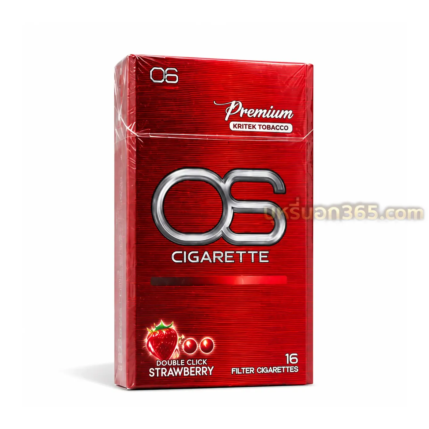 บุหรี่นอก โอเอส OS หวานเย็น กลิ่นสตรอเบอร์รี่ (2 เม็ดบีบ)