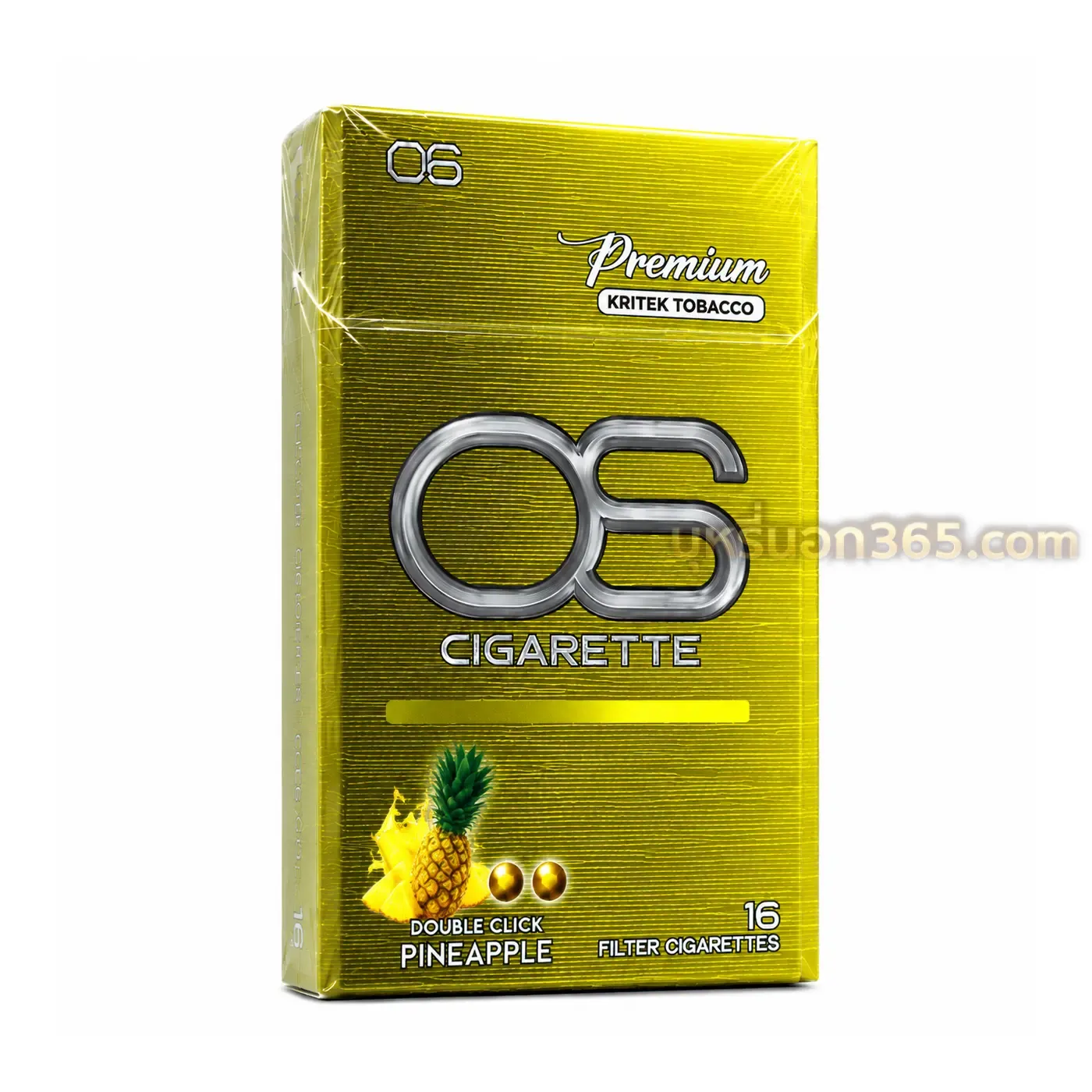 บุหรี่นอก โอเอส OS หวานเย็น กลิ่นสับปะรด (2 เม็ดบีบ)